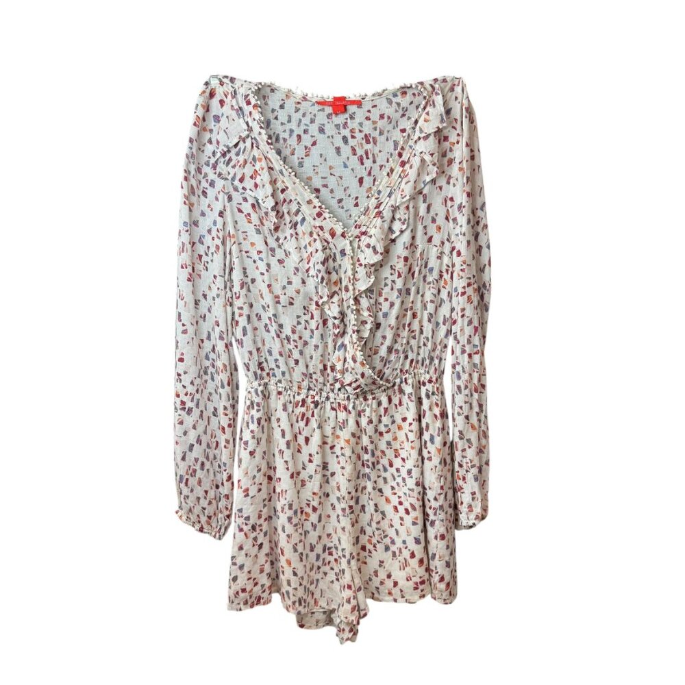 Chelsea & Violet Long Sleeve Ruffle Romper Size M